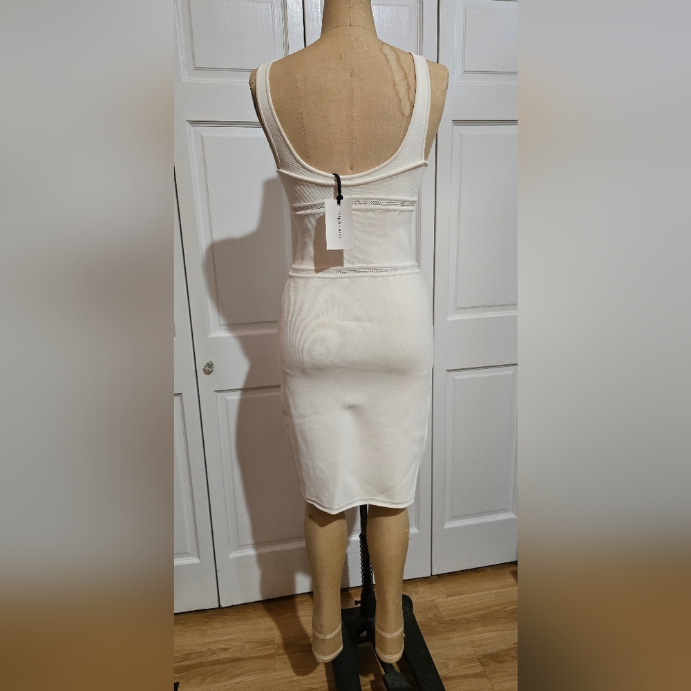 Ralph Rucci White Knit Dresd - Picture 4 of 7